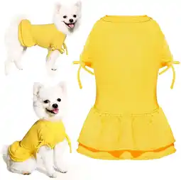 Walmart Topkins Dog Dress Puppy Princess Dresses for Small Dogs Girl Yellow, S offer