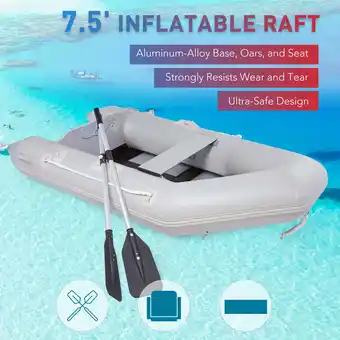 Walmart Preenex 2 Person PVC 7.5ft Raft for Adults on Rivers Lakes More Portable Inflatable Boat offer