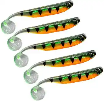 Walmart HJQEQVD 5pcs Soft Fishing Lures Lifelike 3D Plastic Bait Paddle Tail Fishing Floats 9cm offer