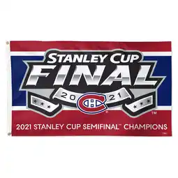 Walmart WinCraft Montreal Canadiens 2021 Stanley Cup Semifinal Champions 3' x 5' Single-Sided Deluxe Flag offer