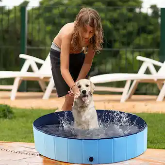 Walmart MAUXDA Clearance Foldable Dog Pet Bath Pool Dog Pet Pool Bathing Tub Kiddie Pool offer