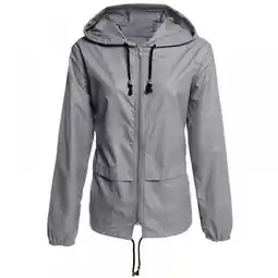 Walmart Project Retro Ladies Waterproof Clothing Hooded Drawstring Outdoor Hiking Rain Jacket offer