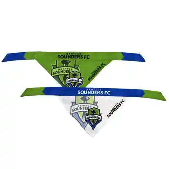 Walmart Little Earth Seattle Sounders FC Two-Pack Pet Bandana Set offer