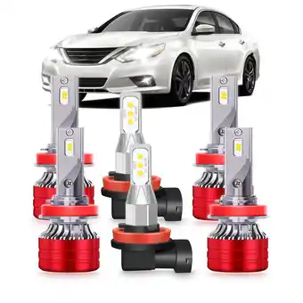 Walmart FZPJJNB For Nissan Altima 2007-2018 6X LED Headlight Bulbs High Low Beam Fog Light White F5HQC offer