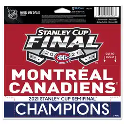 Walmart WinCraft Montreal Canadiens 2021 Stanley Cup Semifinal Champions 4'' x 6'' Multi-Use Decal offer