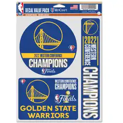 Walmart WinCraft Golden State Warriors 2022 Western Conference Champions 3-Pack Fan Decal Set offer