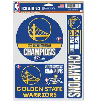 Walmart WinCraft Golden State Warriors 2022 Western Conference Champions 3-Pack Fan Decal Set offer