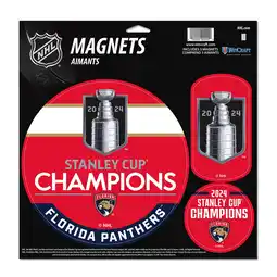 Walmart Florida Panthers 2024 Stanley Cup Champions Vinyl Magnet Set (3 Pack) offer