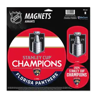 Walmart Florida Panthers 2024 Stanley Cup Champions Vinyl Magnet Set (3 Pack) offer