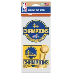 Walmart WinCraft Golden State Warriors 2022 NBA Finals Champions 2-Piece 4'' x 8'' Perfect Cut Decal Set offer