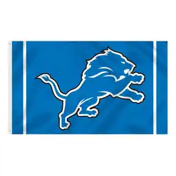 Walmart Blue Detroit_Lion Flag, White Blue Stripes, Football Fans Gifts Banner with 2 Grommets offer