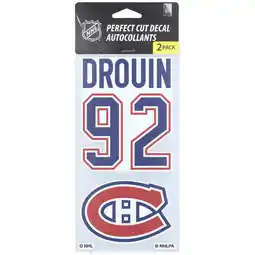 Walmart WinCraft Jonathan Drouin Montreal Canadiens 2-Pack 4 x 8 Perfect Cut Player Decals offer