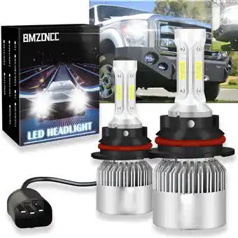 Walmart BMZONCC For 1999-2005 Ford F250 F350 9007 LED Headlight High and Low Beam Bulbs Kit 6500K 2PCs offer