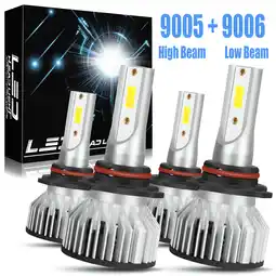 Walmart For Chevy Trailblazer 2002-2009 - Combo LED Headlights Bulb High Low Beam 6000K Cool White offer