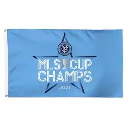 Walmart WinCraft New York City FC 2021 MLS Cup Champions Locker Room 3' x 5' Deluxe One-Sided Flag offer