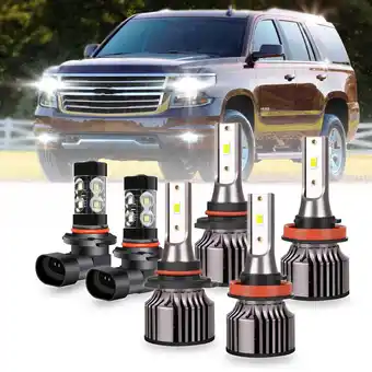 Walmart FZPJJNB For Chevy Tahoe 2015-2019 LED Headlight High Low Beam Bulbs Fog Light 6000K offer