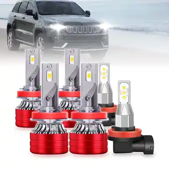 Walmart FZPJJNB For Jeep Grand Cherokee 2019-2021 6X LED Headlight Bulbs High Low Beam Fog Light White F5HQC offer