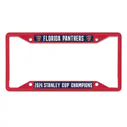 Walmart WinCraft Florida Panthers 2024 Stanley Cup Champions Laser Cut Metal License Plate Frame offer