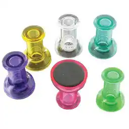 Walmart MasterVision Magnetic Push Pins 3/4 Assorted Colors 6 ct offer