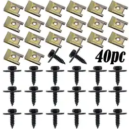 Walmart U-shape Clip Fender Bumper Screws 40x Engine Guard Screw For BMW E46 E92 E90 F10 offer