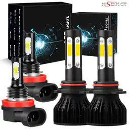 Walmart NSDXCT for Buick LaCrosse 2014 2015 2016 6000K 9012/HIR2 LED Headlights H11/H16 Fog Light Bulbs offer