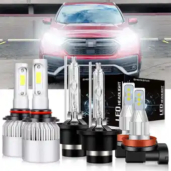 Walmart 9005 H11 D4S Xenon bulbs for 2011-16 Honda CR-Z LED Headlights High Low Beam 6pc offer