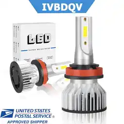 Walmart IVBDQV H11/H9 Low Beam LED Headlight Bulbs for Ford Edge 2007 2008 2009 2010 White 36W 3800LM 2pcs offer