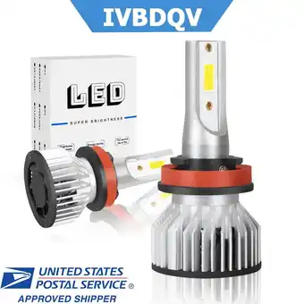 Walmart IVBDQV H11/H9 Low Beam LED Headlight Bulbs for Ford Edge 2007 2008 2009 2010 White 36W 3800LM 2pcs offer