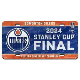 Walmart WinCraft Edmonton Oilers 2024 Western Conference Champions Laser Cut License Plate offer