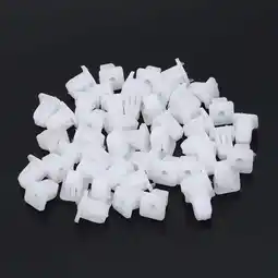 Walmart TIERPOP 50 Pcs White Square Car Body Plastic Push Pin Rivet Fasteners Trim Moulding Clip offer