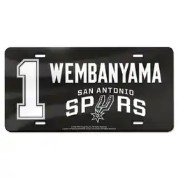 Walmart WinCraft Victor Wembanyama San Antonio Spurs Laser Cut Acrylic License Plate offer