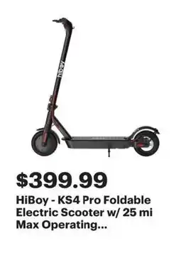 Best Buy KS4 Pro Foldable Electric Scooter w/ 25 mi Max Operating offer