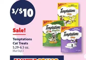 Family Dollar Temptations Cat Treats offer