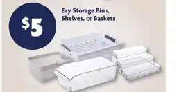 Family Dollar Ezy Storage Bins, Shelves, or Baskets offer