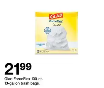 Target Glad ForceFlex 100-ct. 13-gallon trash bags offer