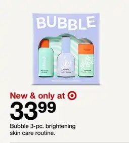 Target Bubble 3-pc. brightening skin care routine offer