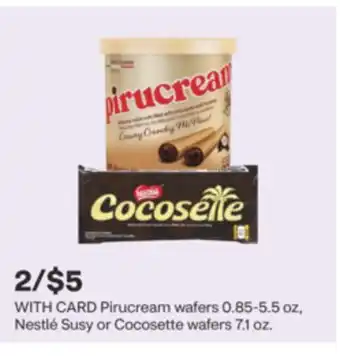 CVS Pirucream wafers 0.85-5.5 oz, Nestlé Susy or Cocosette wafers 7.1 oz offer