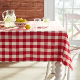 Walmart The Pioneer Woman Charming Check Tablecloth, Multicolor, 60W x 102L offer