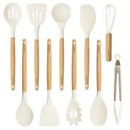 Walmart Carote 10 Pcs Silicone Cooking Utensils Set for Kitchen with Wooden Handle offer