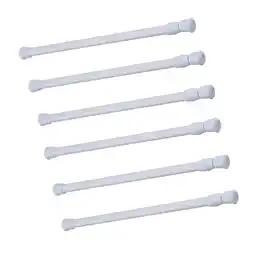 Walmart Cobowsici Tension Rod 6Pack Adjustable Spring Steel Cupboard Bars Tension Curtain Rod offer