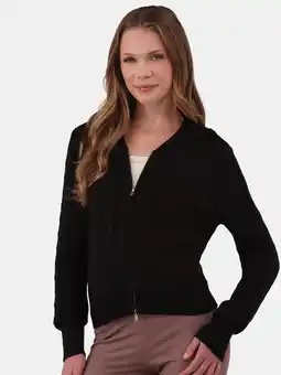 Walmart No Boundaries Cable Zip-up Hooded Cardigan, Midweight, Women's and Women’s Plus Sizes XXS - 2XL offer