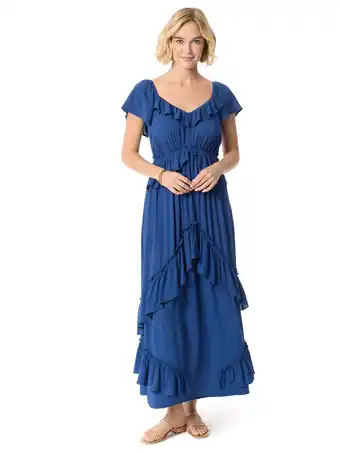 Walmart Jessica Simpson Women's Ember Maxi Ruffle Dress, Sizes XS-XL offer