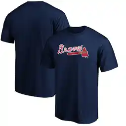 Walmart Men's Navy Atlanta Braves Official Team Wordmark T-Shirt offer