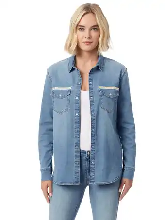 Walmart Jessica Simpson Women's and Women's Plus Denim Button Up Shirt, Sizes XS-4X offer