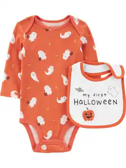 Walmart Carter's Child of Mine Baby Unisex Halloween Bodysuit and Bib Set, 2-Piece, Sizes Newborn-24 Months offer