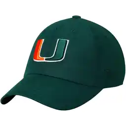 Walmart Men's Top of the World Green Miami Hurricanes Primary Logo Staple Adjustable Hat offer