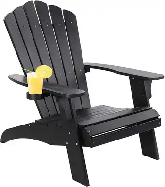 Walmart Modern Muse MBM-PKD02-BK Polystyrene Adirondack Chair, Black offer