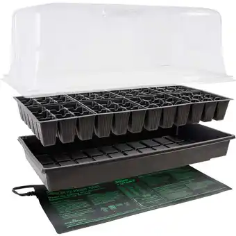 Walmart Jump Start CK64060 Germination Hot House with Heat Mat, Tray, Cell Insert & Dome offer