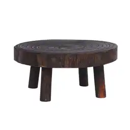 Walmart oshhnii Wooden Plant Stand Rustic Planter Holder Plant Stool for Indoor Outdoor Desk Brown 14cmx9cm offer