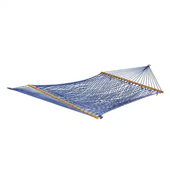 Walmart Bliss Hammocks Cotton Rope Hammock W/ Spreader Bar, 60-in. Wide, 450 lb. Capacity - Blue offer